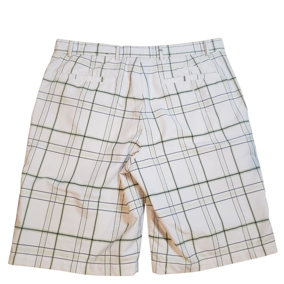 Slazenger White Green Checked Golf Shorts 34 - Picture 4 of 4
